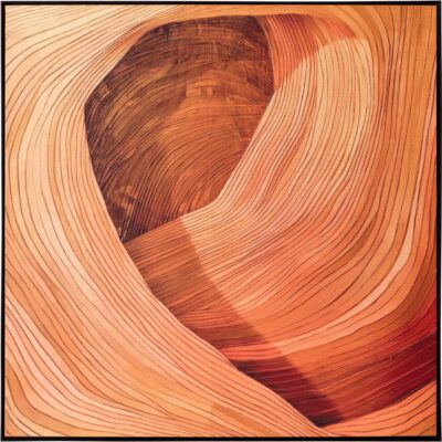 Canyon Dreams Ii - 48" X 48" - Black Floater Frame