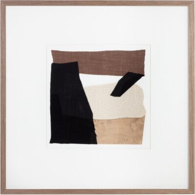 Family Dynamics Ii - 40" X 40" - Medium Brown Frame