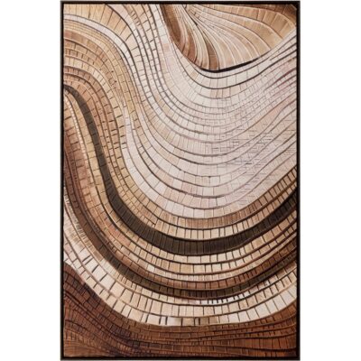 Turning Point Ii - 40" X 60" - Deep Brown Floater Frame