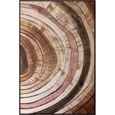 Turning Point Iii - 40" X 60" - Deep Brown Floater Frame