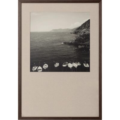 Coastal Vibes Ii - 28" X 40" - Deep Brown Frame