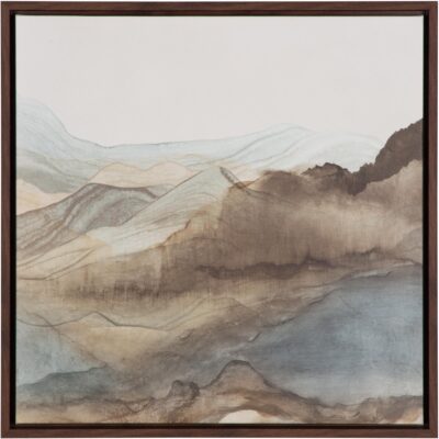 Cordillera I - 24" X 24" - Brown Floater Frame