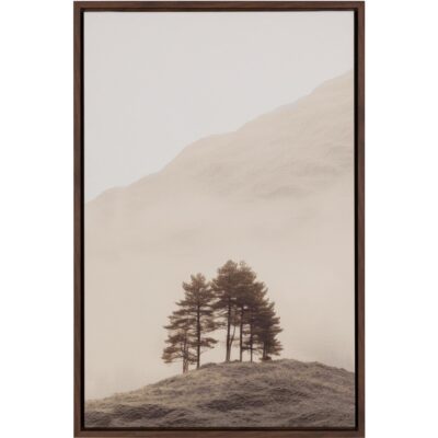 Together Alone I - 20" X 30" - Brown Floater Frame