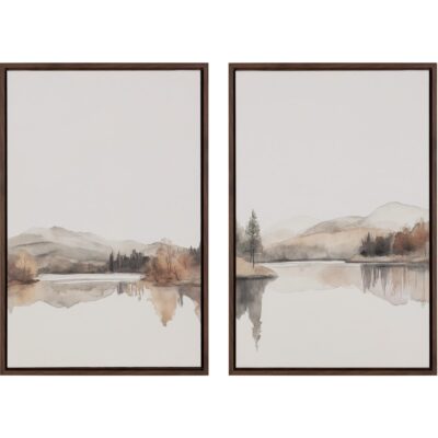 Silent Lake I - 20" X 30" - Brown Floater Frame 10 Silent Lake I - 20" X 30" - Brown Floater Frame A0463 A0463 2
