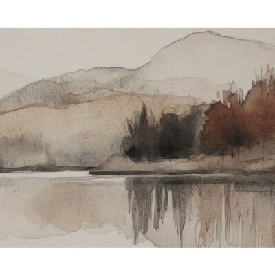Silent Lake I - 20" X 30" - Brown Floater Frame 12 Silent Lake I - 20" X 30" - Brown Floater Frame A0463 A0463 4