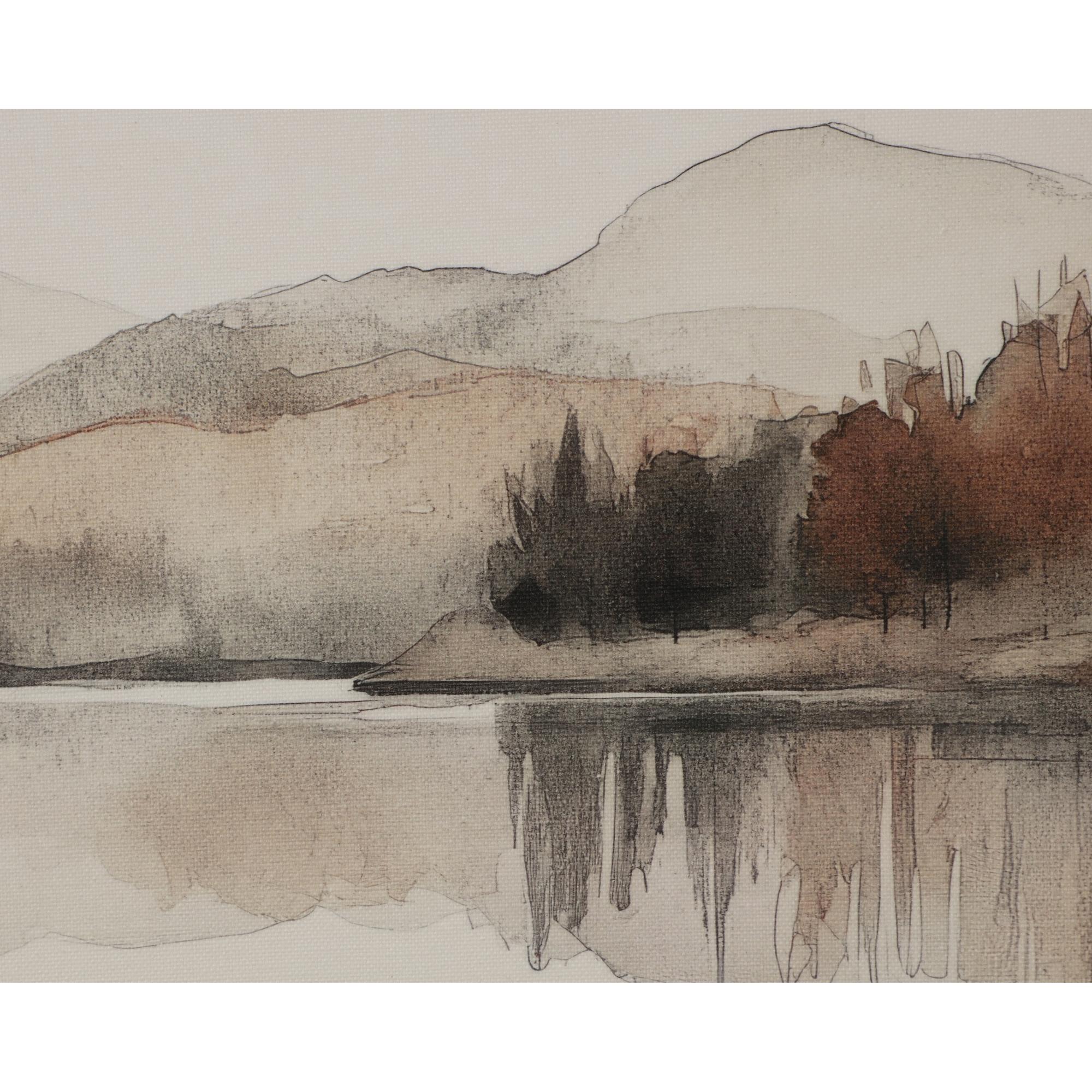 Silent Lake I - 20" X 30" - Brown Floater Frame 4 Silent Lake I - 20" X 30" - Brown Floater Frame - Image 4