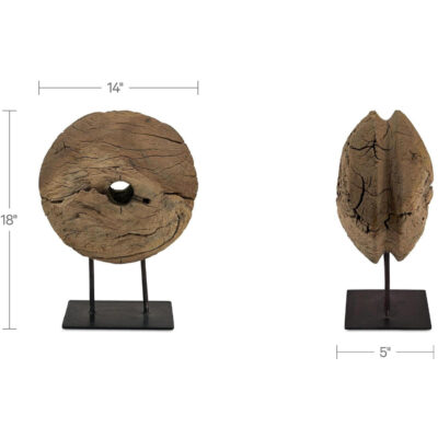 Bronte Reclaimed Wood Sculpture AI-1018-24 AI 1018 24 70 dim