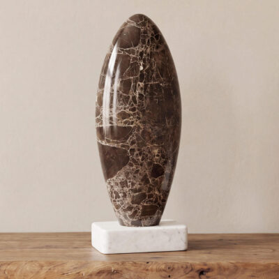Boda Sculpture Dark Emperador Marble AI-1019-20 AI 1019 20 10