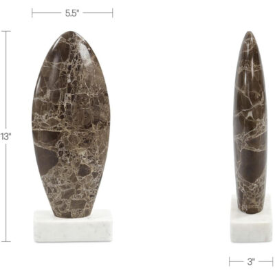 Boda Sculpture Dark Emperador Marble AI-1019-20 AI 1019 20 70 dim