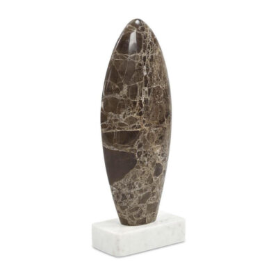 Boda Sculpture Dark Emperador Marble AI-1019-20 AI 1019 20 Boda diagR silo
