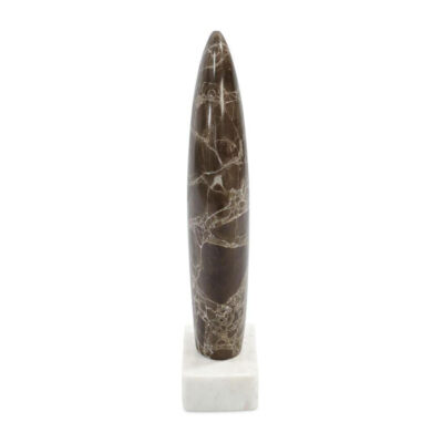 Boda Sculpture Dark Emperador Marble AI-1019-20 AI 1019 20 Boda side silo