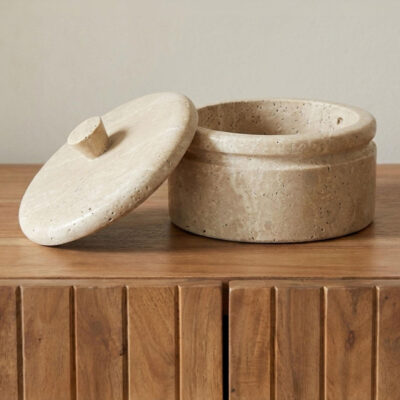 Valencia Round Travertine Box AI-1020-34 AI 1020 34 10