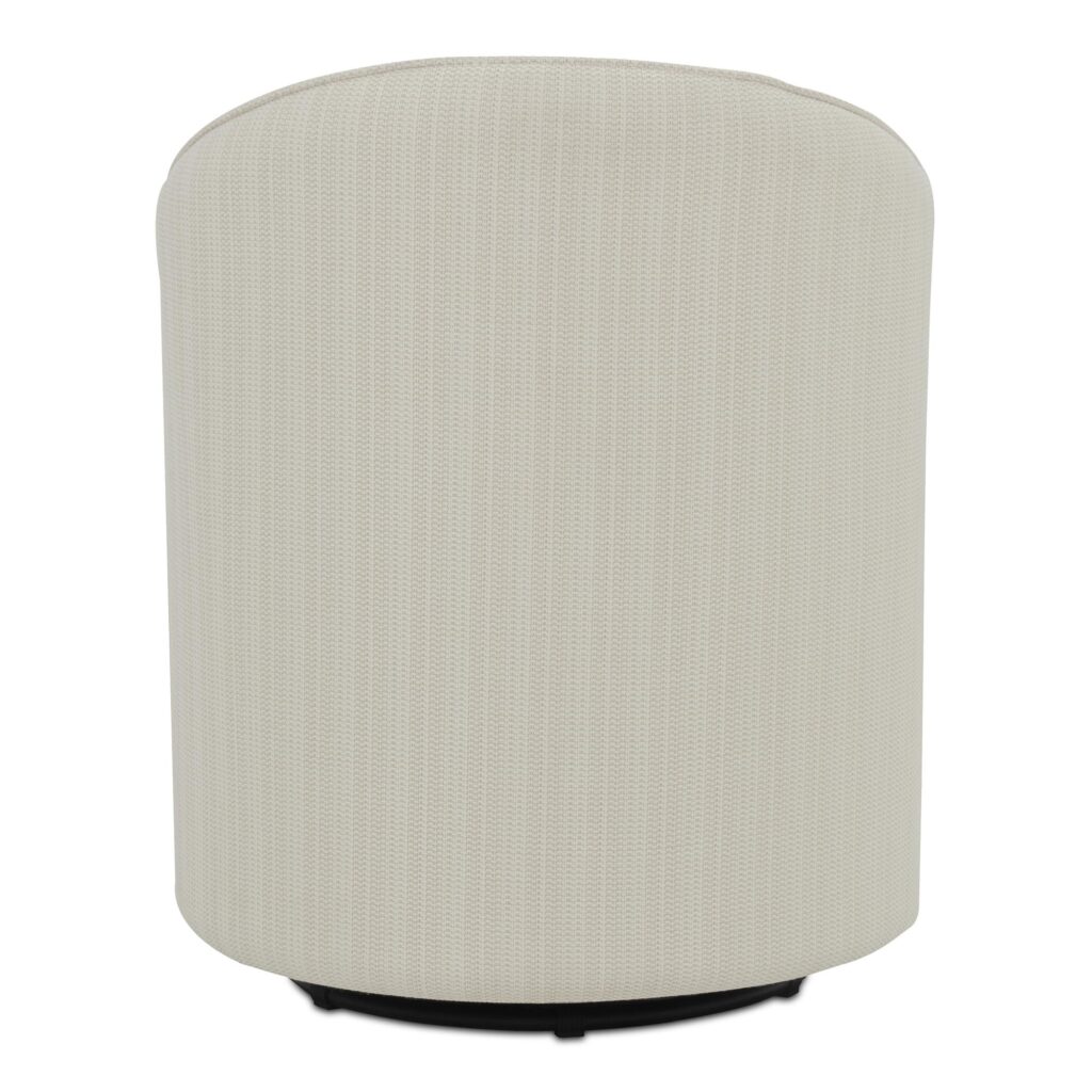 Sylvie Outdoor Swivel Dining Chair Cream - Image 5