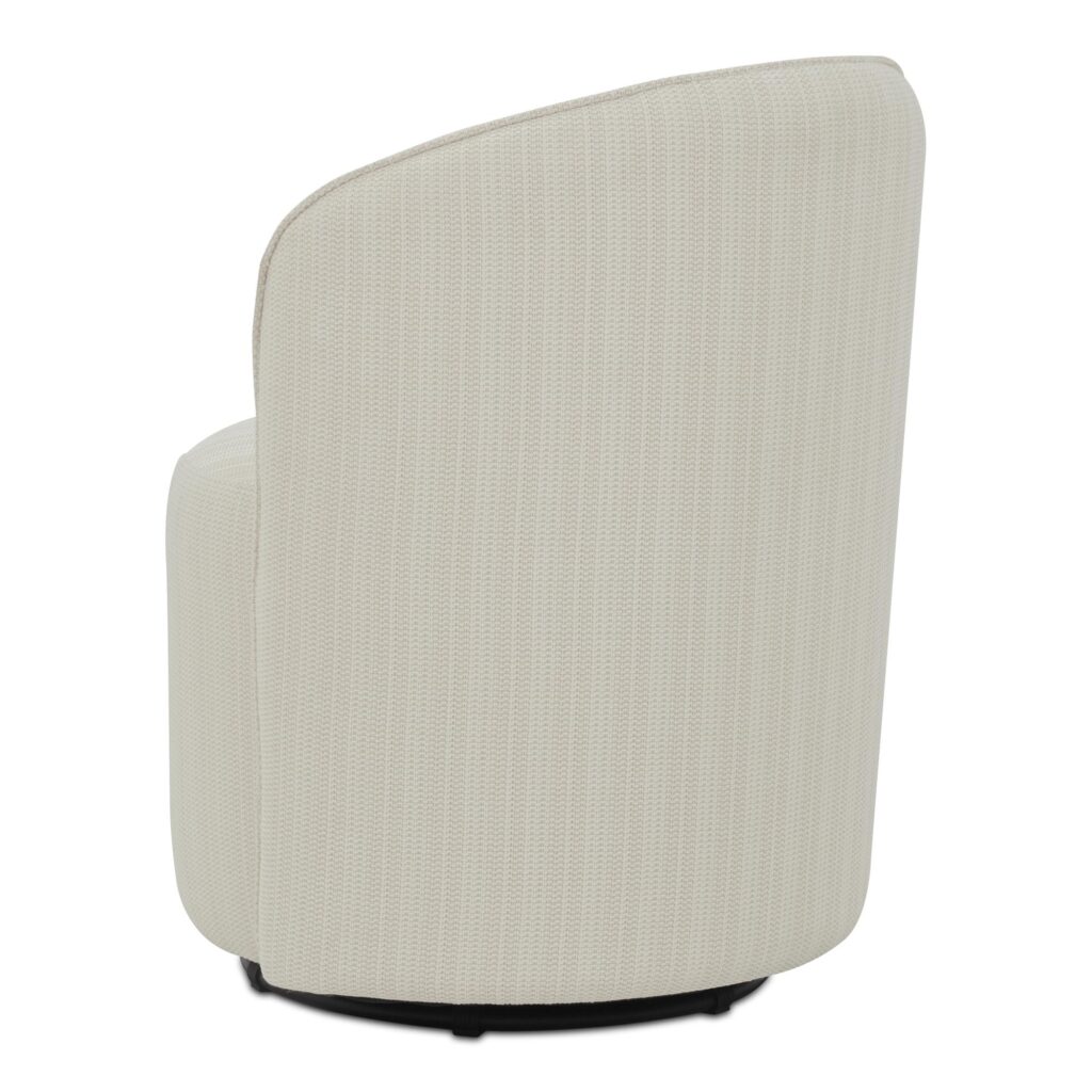 Sylvie Outdoor Swivel Dining Chair Cream - Image 2