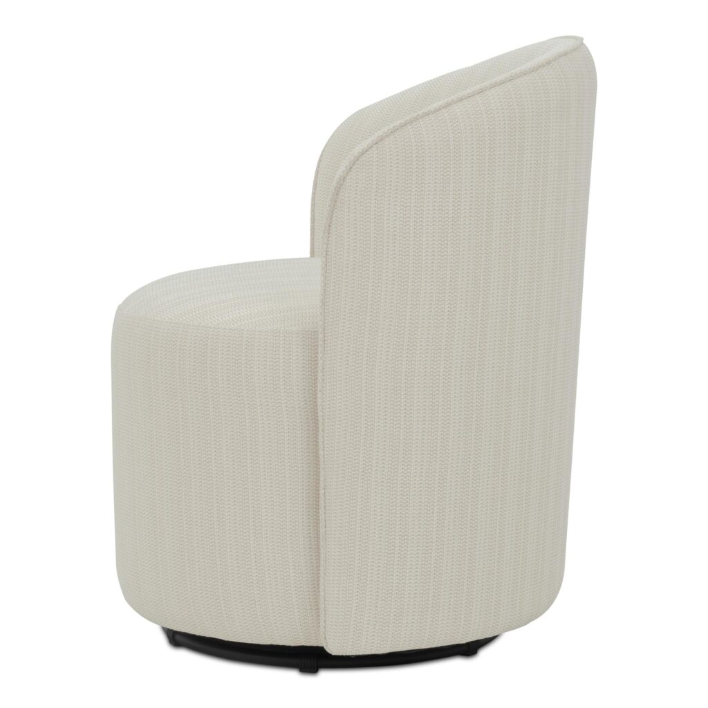 Sylvie Outdoor Swivel Dining Chair Cream - Image 4