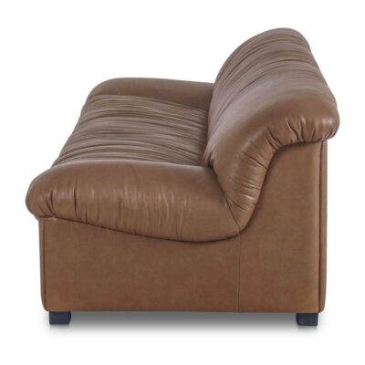 Halston Sofa Tan Leather AZ-1005-03 AZ 1005 03 Halston side left shadsilo