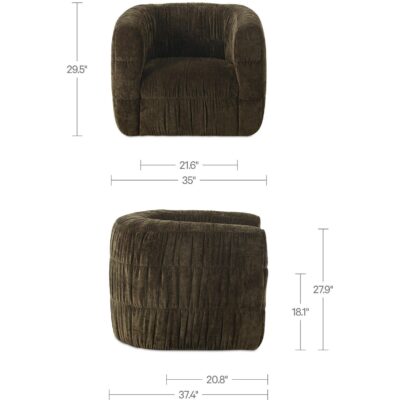 Robson Swivel Chair Dark Green AZ-1007-27 AZ 1007 27 70 dim