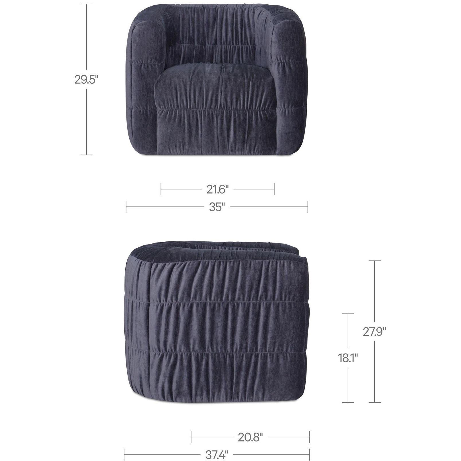 Robson Swivel Chair Navy 3 Robson Swivel Chair Navy - Image 3