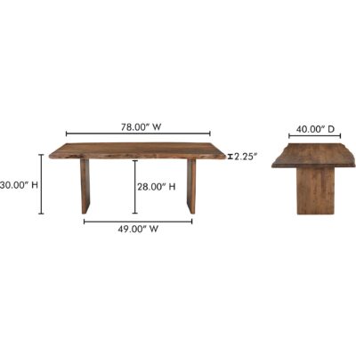 Lila Small Dining Table Brown BB-1015-03-0 BB 1015 03 0 70