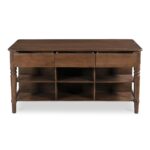 Russet Kitchen Island Brown BB-1022-03 BB 1022 03 Russet front open shadsilo