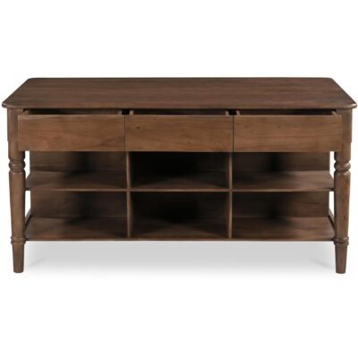 Russet Kitchen Island Brown BB-1022-03 BB 1022 03 Russet front open shadsilo