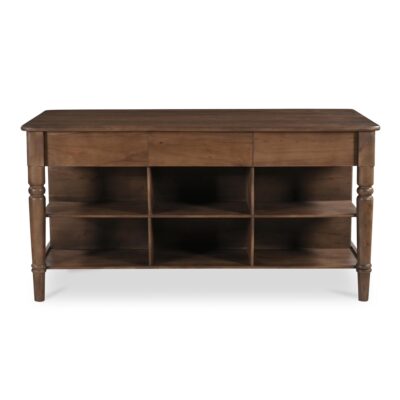 Russet Kitchen Island Brown
