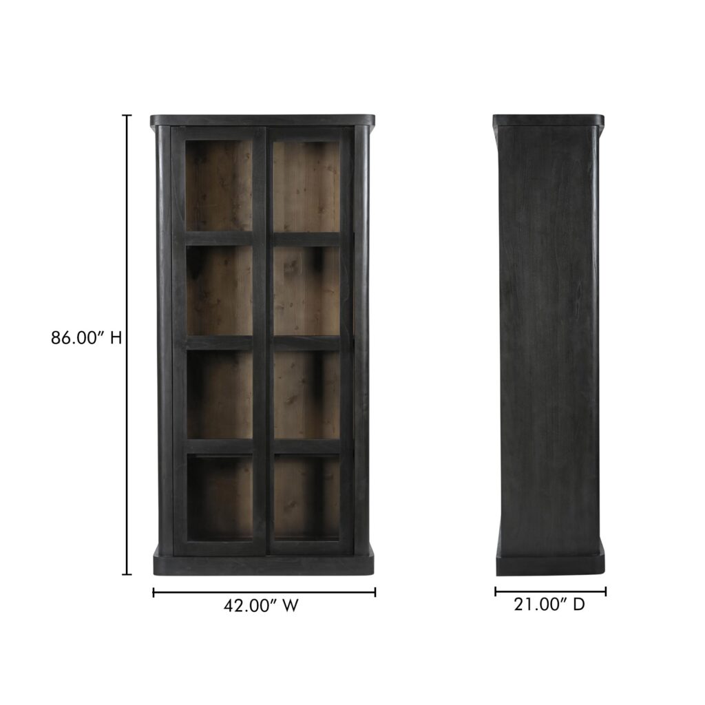 Mona Tall Cabinet Black - Image 11