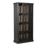 Mona Tall Cabinet Black BB-1025-02 BB 1025 02 Mona diagR open shadsilo