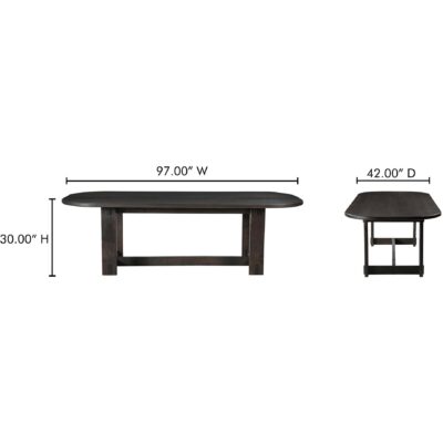 Glenn Oval Dining Table Dark Brown BB-1026-20-0 BB 1026 20 0 70