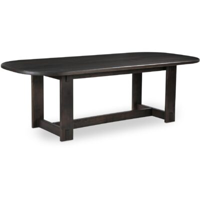 Glenn Oval Dining Table Dark Brown