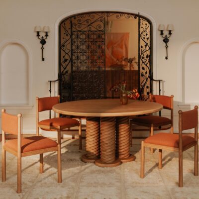 Treccia Round Dining Table Oak BB-1028-24-0 BB 1028 24 0 00