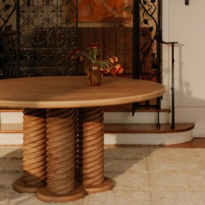 Treccia Round Dining Table Oak BB-1028-24-0 BB 1028 24 0 10