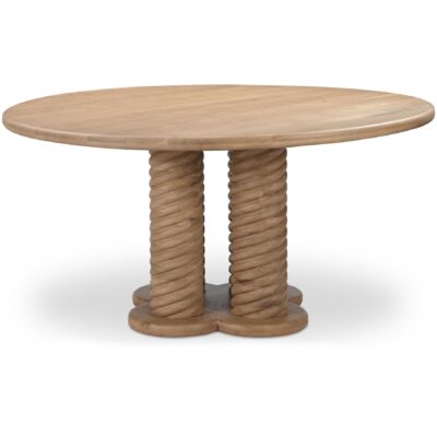 Treccia Round Dining Table Oak BB-1028-24-0 BB 1028 24 0 Treccia front01 shadsilo