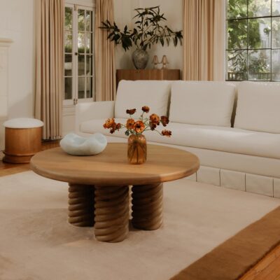 Treccia Round Coffee Table Oak BB-1029-24-0 BB 1029 24 0 00