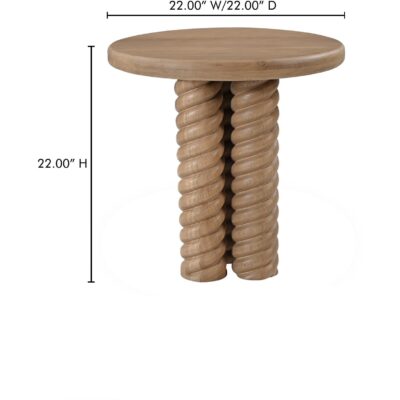 Treccia Side Table Oak BB-1030-24 BB 1030 24 70