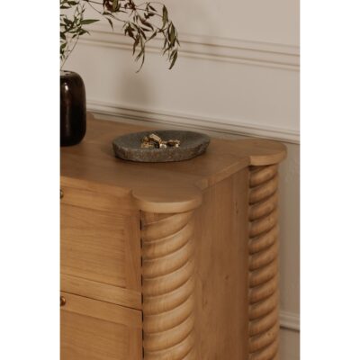 Treccia 2 Drawer Nightstand Oak BB-1031-24 BB 1031 24 12