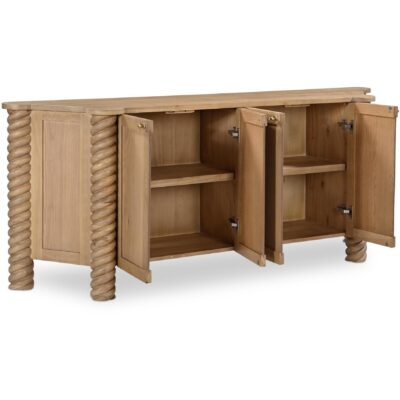 Treccia Sideboard Oak BB-1032-24 BB 1032 24 Treccia diagR open shadsilo