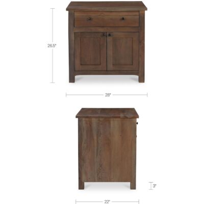 Gene Charging Nightstand Dark Brown BB-1039-20 BB 1039 20 70