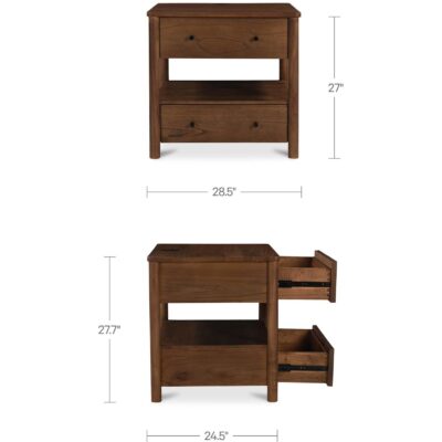 Lottie Charging Nightstand Brown BB-1040-03 BB 1040 03 70