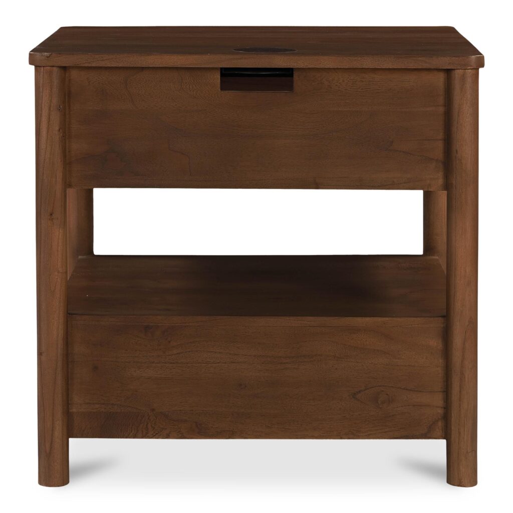 Lottie Charging Nightstand Brown - Image 5