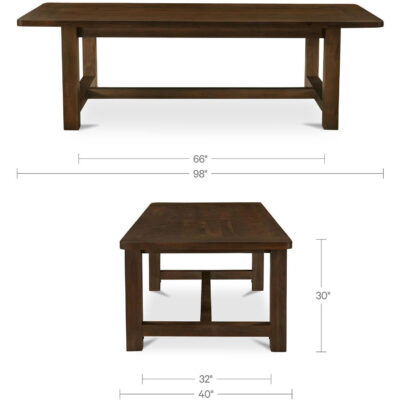 Wilson Dining Table Small Warm Brown 21 Wilson Dining Table Small Warm Brown BB-1044-20-0 BB 1044 20 0 70 dim