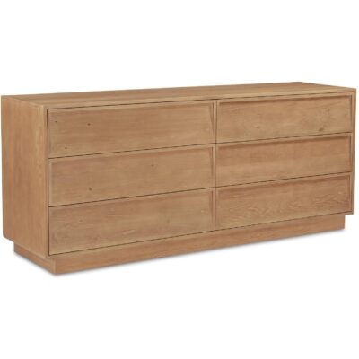 Hudson 6 Drawer Dresser Natural BB-1046-24 BB 1046 24 Hudson diagR shadsilo