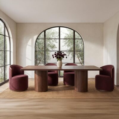 Hadley Dining Table Small Warm Brown BB-1047-20-0 BB 1047 20 0 10