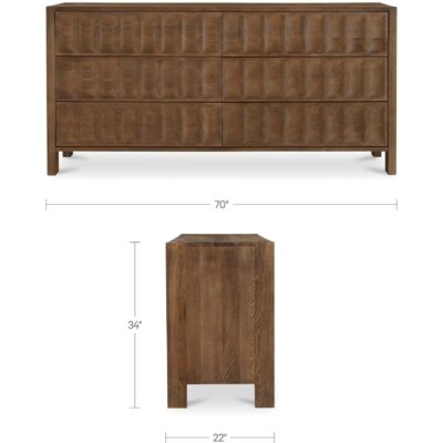 Roland Dresser Brown 5 Roland Dresser Brown BB-1054-03 BB 1054 03 70 dim