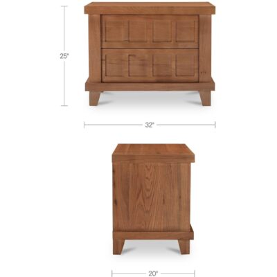 Enya Nightstand Red Oak BB-1056-04 BB 1056 04 70 dim