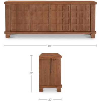 Enya Sideboard Red Oak BB-1057-04 BB 1057 04 70 dim
