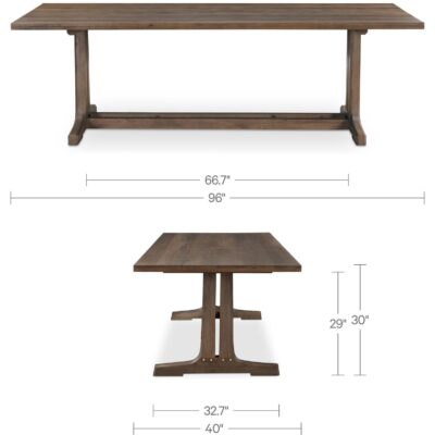 Samuel Dining Table Dark Brown BB-1058-20-0 BB 1058 20 0 70 dim