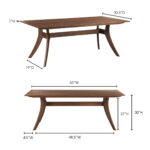 Florence Rectangular Dining Table Small Walnut BC-1001-03 BC 1001 03 70