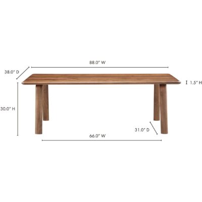 Malibu Dining Table Walnut BC-1046-03 BC 1046 03 70