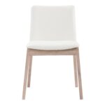 Deco Oak Dining Chair White Pvc (Set of 2) BC-1086-05 BC 1086 05